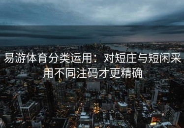 易游体育分类运用：对短庄与短闲采用不同注码才更精确