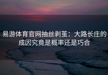 易游体育官网抽丝剥茧：大路长庄的成因究竟是概率还是巧合