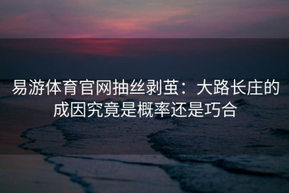 易游体育官网抽丝剥茧：大路长庄的成因究竟是概率还是巧合