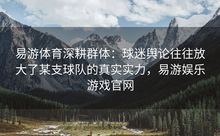 易游体育深耕群体：球迷舆论往往放大了某支球队的真实实力，易游娱乐游戏官网