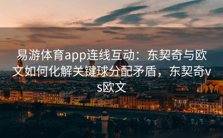 易游体育app连线互动：东契奇与欧文如何化解关键球分配矛盾，东契奇vs欧文